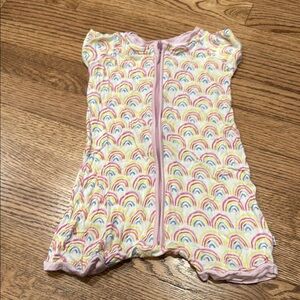 Little Sleepies rainbow shortie zippie